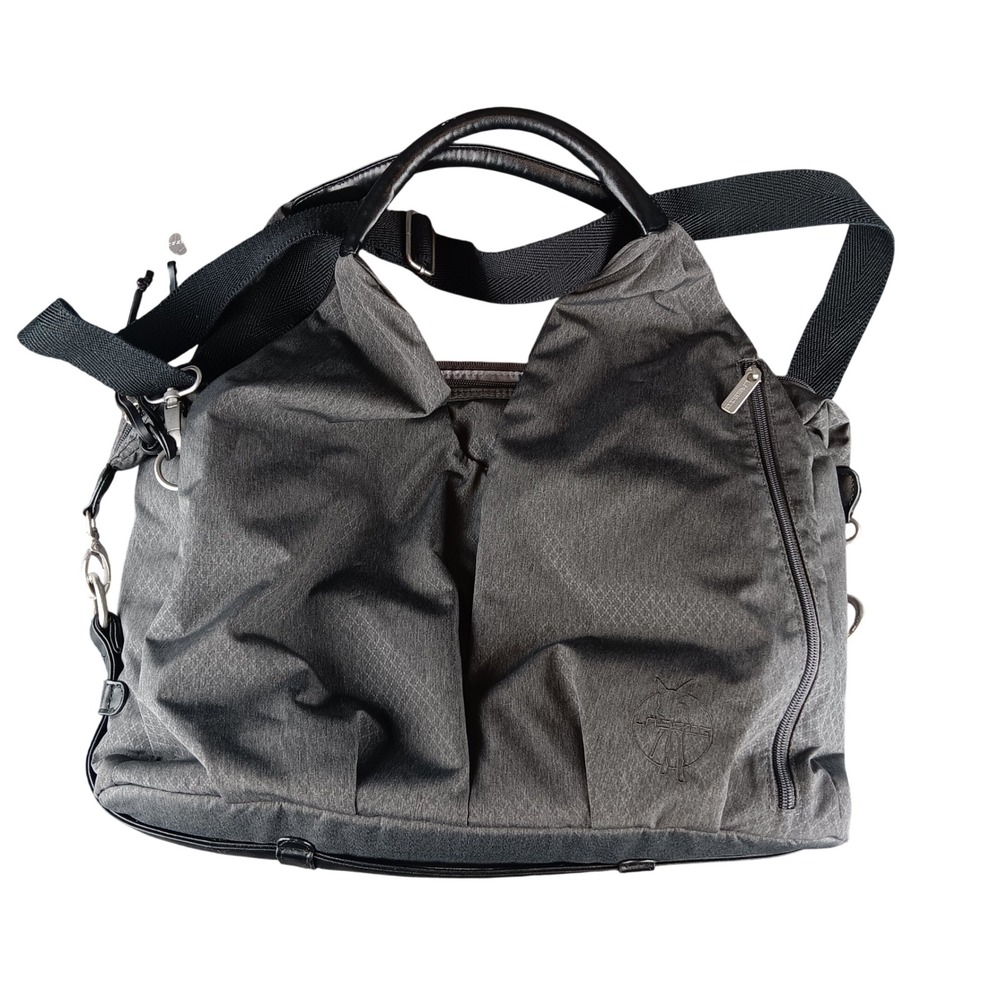 LAESSIG‎ Fashion Diaper Bag Grey Geometric Pattern Convertible Shoulder Bag
